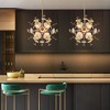Rennnsan Creslin 27"W 9-Light Sputnik Dandelion Glass Modern Dimmable Chandelier in Gold - 2 of 4