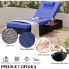 2 PCS Patio Chaise Lounge Chairs, Recliner Chairs with Side Foldable Tabletop, Reclining Chair with Adjustable Backrest Cushions for Poolside - 4 of 4