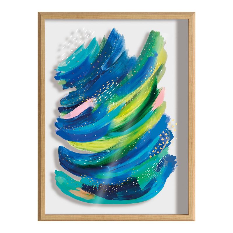 18&#34; x 24&#34; Blake Bright Abstract 2 by Jessi Raulet of Ettavee Framed Printed Glass Natural - Kate &#38; Laurel All Things Decor, 3 of 7