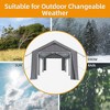 Carport Canopy Heavy Duty Waterproof UV Resistant Portable Garage 4 Doors & 4 Windows Carport with Removable Sidewalls for Car Truck Boat Storage - 4 of 4