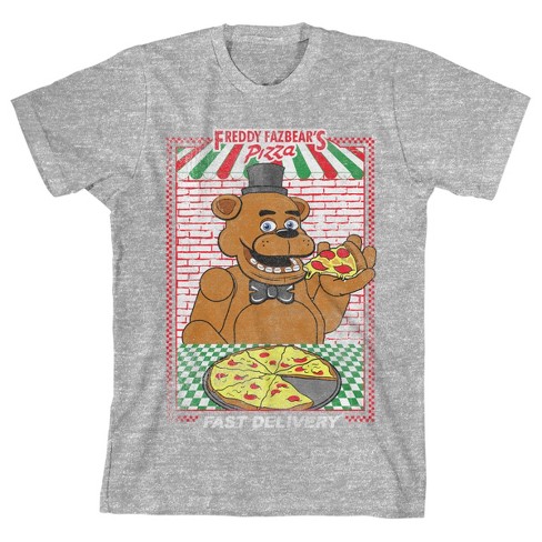  Five Nights at Freddy's Freddy Fazbear's Pizza Boy's Black Long  Sleeve Shirt-XS : Clothing, Shoes & Jewelry