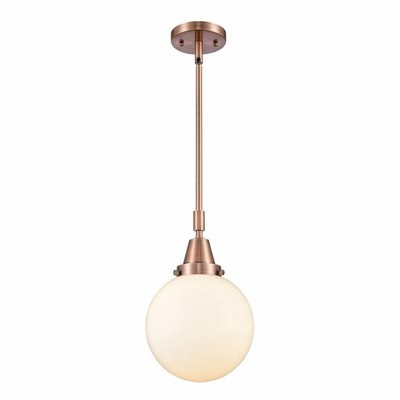 Beacon - 1 Light Stem Hung Mini Pendant In Industrial Style-12.63 Inches Tall and 8 Inches Wide