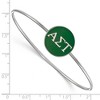 Black Bow Jewelry Sterling Silver Alpha Sigma Tau Greek Life Bangle Bracelet 7 Inch - 2 of 3
