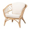 bali & pari Feya Modern Bohemian Natural Brown Antique Rattan Armchair - 2 of 4