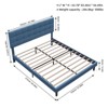 Queen Size Linen Upholstered Platform Bed with RGB Lights and Adjustable Headboard - ModernLuxe - 4 of 4