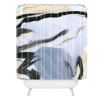 Iris Lehnhardt Abstract and Minimal Shower Curtain Blue - Deny Designs