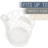 NAT & Jules Coffee Matte White 7 inch Iron Metal K Cup Coffee Pod Holder Organizer Basket - 3 of 4