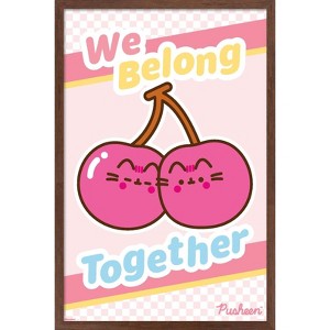 Trends International Pusheen: Fruits - Cherry We Belong Together Framed Wall Poster Prints - 1 of 4