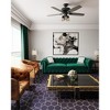 Hunter 52" Bennett Lighted Ceiling Fan Matte Black Finish with Grey Walnut Blades - Stylish & Functional for Any Room - 3 of 4