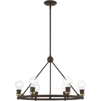 Lansdale Playful Mood 6-Light Bronze & Antique Brass Chandelier