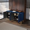 Whisen Retro-Style Storage Sideboard with Symmetrical Pattern, Stable Metal Legs & Versatile Display Top - 2 of 4