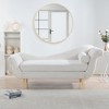 68.31" Fabric Chaise Lounge with Scroll Arms and Tapered Birch Legs - 2 of 4