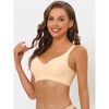 INSPIRE CHIC Women's Wireless No Show Smooth Comfortable Adjustable Straps Minimizers Bra 3 Packs - image 4 of 4