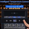 28 Bottle Compressor Wine Cooler, Freestanding Beverage Refrigerator with Digital Temperature Control & Double-Layer Glass Door - 4 of 4