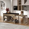 APRILSOUL Extendable Kitchen Island  on Wheels with Storage, Multi-Functional Kitchen Cart with Built-In Power Outlets - 2 of 4