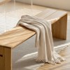 Aoibox Soft Boho Decor Throw Blanket for Couch & Bed, Cozy White Chenille Knitted Farmhouse Lightweight Throw for All Seasons - 2 of 4