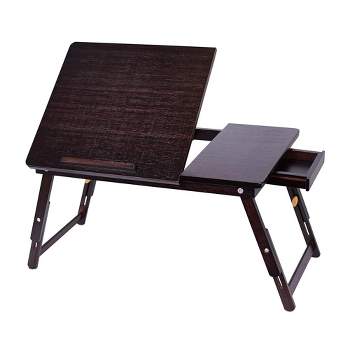TATUM Black Lap Tray Desk With Bean Bag Pillow Cushion: Cushioned Padded,  Laptop Tray, Breakfast in Bed, TV Dinnertray Table for Eating 