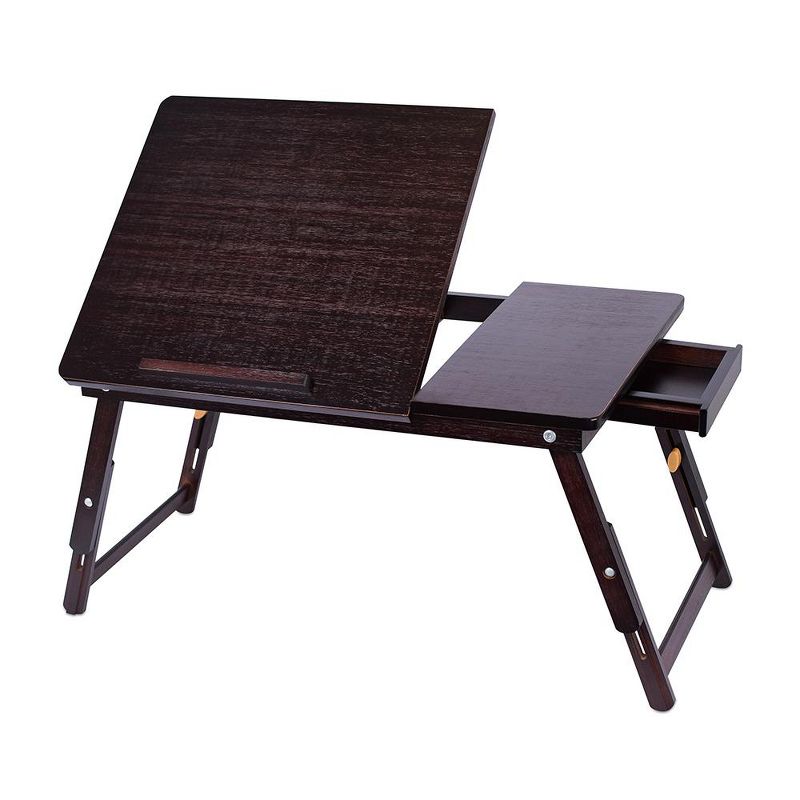 BirdRock Home Bamboo Laptop Lap Tray with Adjustable Legs - Walnut, 1 of 9