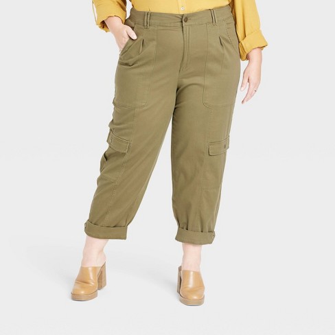 Women's Stretch Woven Tapered Cargo Pants - All In Motion™ : Target