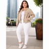 Agnes Orinda Women's Plus Size Classic Denim Long Sleeve with Pockets Fashion Jean Jackets - 3 of 4