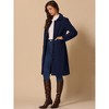 Allegra K Women's Buttons Long Sleeve Pockets A-Line Casual Winter Collared Coats - 4 of 4