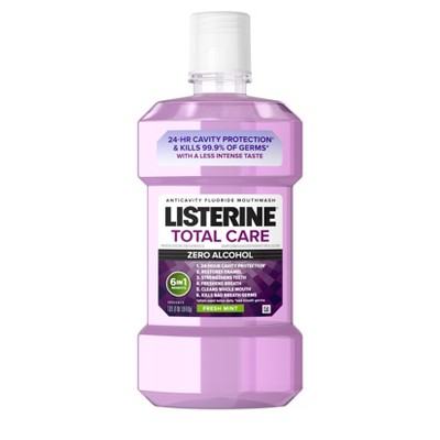 Listerine Zero Alcohol Total Care Anticavity Fluoride Mouthwash - 1L
