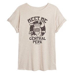Women's - Friends - Meet At Central Perk Oversized Graphic T-Shirt - 1 of 4