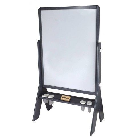 Ultra-Mini Set of 2 Easels w/ 2 Stretched Canvases 3x3 - Black Easel