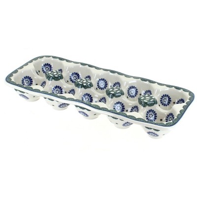Blue Rose Polish Pottery Maia Egg Tray - 10 Count