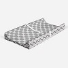 Bacati - Ikat Zigzag Gray Dots Muslin Changing Pad Cover - 2 of 4