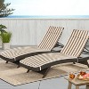 Christopher Knight Home Salem Outdoor Water Resistant Fabric Chaise Lounge Cushions (Set of 2) - 2 of 4