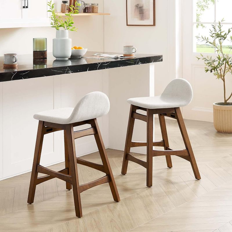 Modway Juno Wood Counter Stool - Set of 2, 1 of 3
