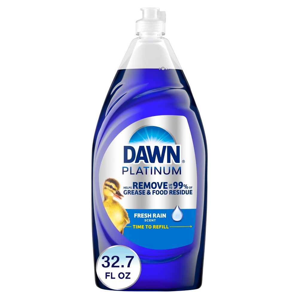 Dawn Scent Platinum Dishwashing Liquid Dish Soap - Refreshing Rain - 32.7 fl oz