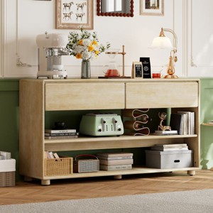 YOOCOZZ Vintage Storage Console Table with Drawers and Shelves - 1 of 4