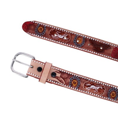 CTM Boys Cowboy Print Embossed Belt - image 2