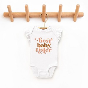 The Juniper Shop Best Baby Sister Baby Flutter Sleeve Bodysuit - 1 of 2