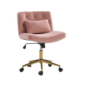 Nigel Modern Flannel Office Chair with Tilt and Adjustable Height Mecha|HULALA HOME - 1 of 4