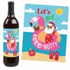 Big Dot of Happiness Tropical Christmas - Beach Santa Holiday Party Decorations for Women and Men - Wine Bottle Label Stickers - Set of 4 - 3 of 4