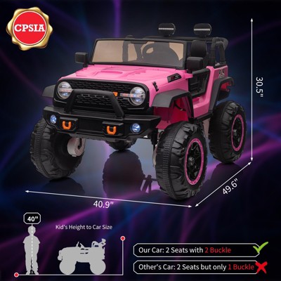 Pink 24V 2-Seater Electric SUV Ride-On with Remote Control
