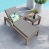 Honeycomb Outdoor Chaise Lounge Cushion - Textured Solid Platinum Grey - image 2 of 4