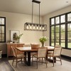 DORESshop 6-Light Black Industrial Island Chandelier with Iron Frame Shade Pendant Hanging Light Fixture for Kitchen,Dining Room - 3 of 4