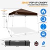 EAGLE PEAK Slant Leg Pop-up Canopy Tent Easy One Person Setup Instant Outdoor Beach Canopy Folding Portable Sports Shelter - 3 of 4