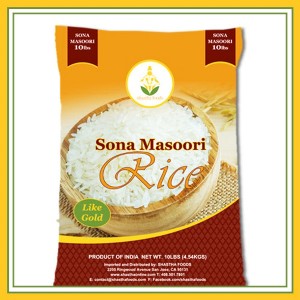 Shastha Sona Masoori Rice 10 lbs - 1 of 4