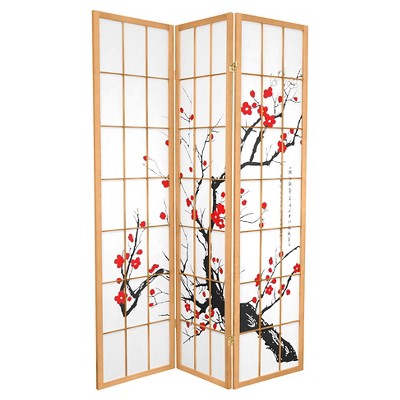 Photo 1 of 6 ft. Tall Flower Blossom Divider - Natural (3 Panels)