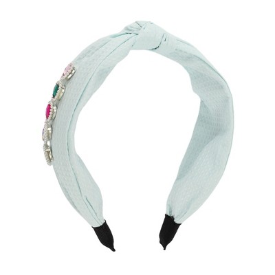 Unique Bargains Women's Elegant Heart Faux Diamond Wide Hairband 6.89"x5.51" 1 Pc