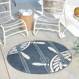 Unique Loom Outdoor Coastal Collection Area Rug - Helm - 1 of 4