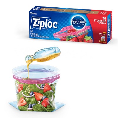 Ziploc Storage Gallon Bags With Grip 'n Seal Technology - 38ct : Target