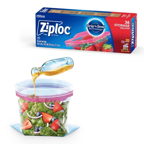 Ziploc Storage Gallon Bags with Grip n Seal Technology 38ct