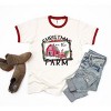 Simply Sage Market Women's Christmas On The Farm Barn Short Sleeve Ringer Tee - 2 of 3