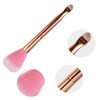 Unique Bargains Concealer Blush Artificial Fiber Metal Handle Makeup Brush Set Rose Gold Pink 6 Pcs - 3 of 4